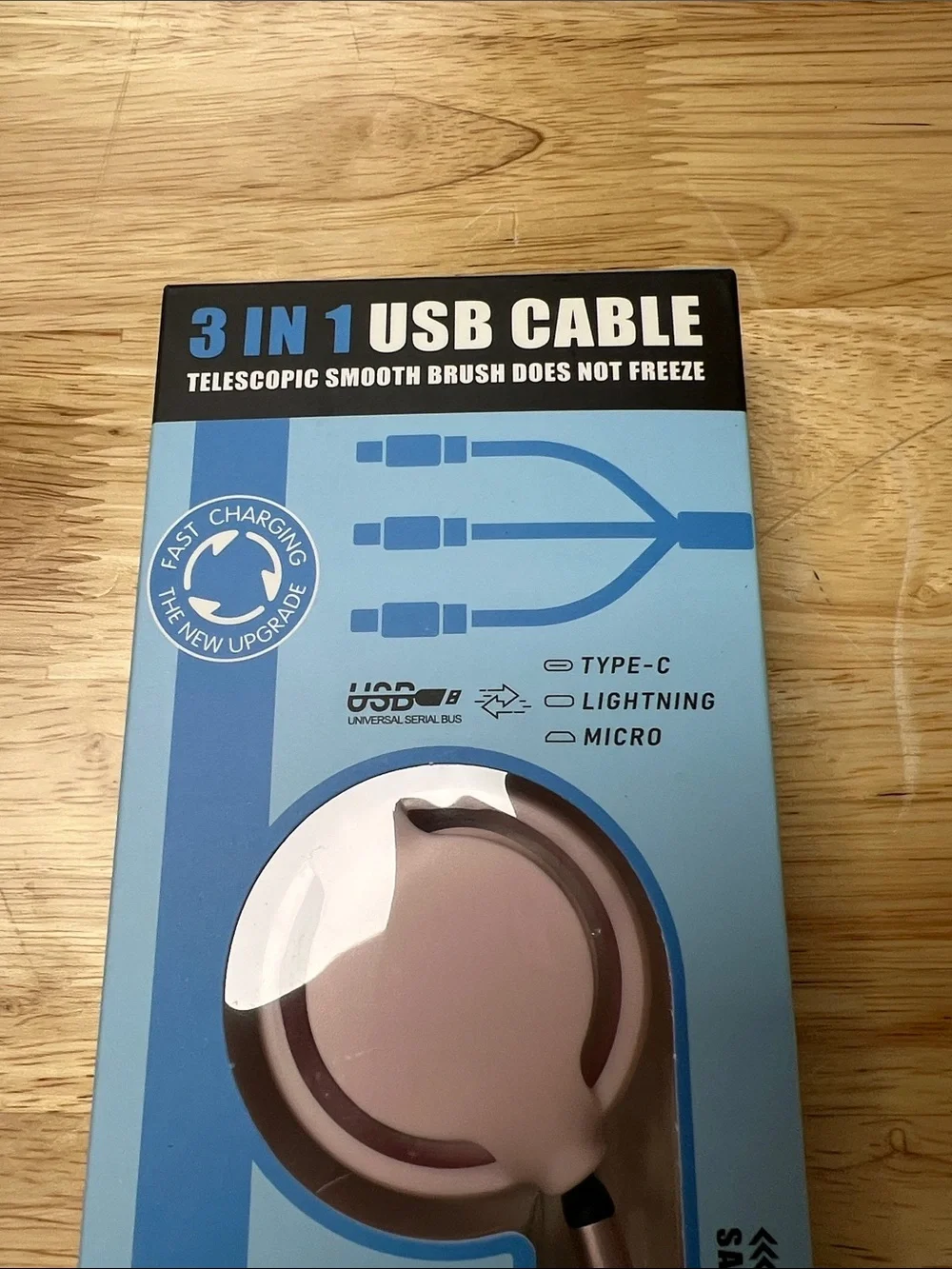 3-in-1 Retractable USB Charging Cable - Pink